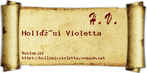 Hollósi Violetta névjegykártya